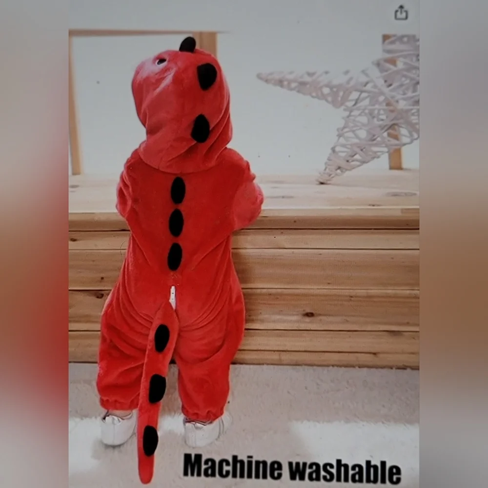 NWT Baby Dinasaur Animal Toddler Dress Up Onsie Costume Bunting 2 way zip